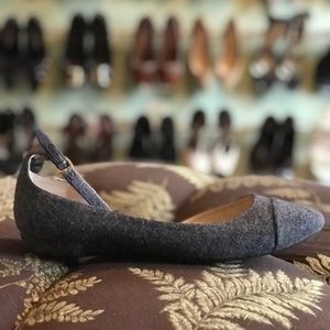 Cole Haan Dixie flannel ankle strap ballet flats